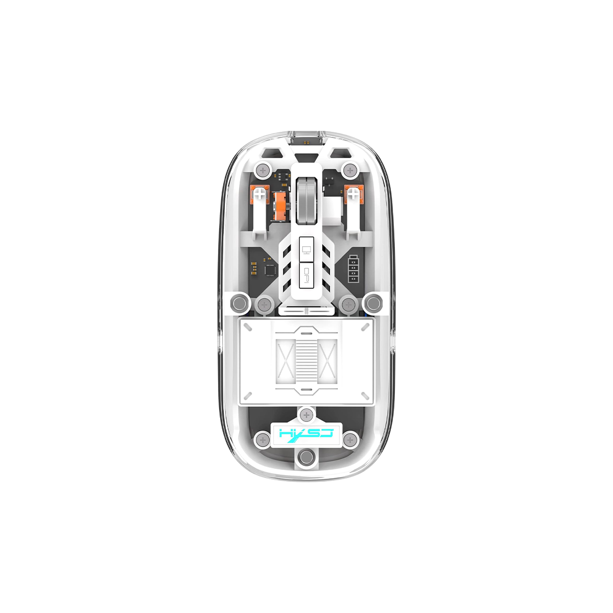 Transparent Wireless Mouse – Dual-Mode (Bluetooth 5.1 & 2.4 GHz), Silent Click, Adjustable DPI