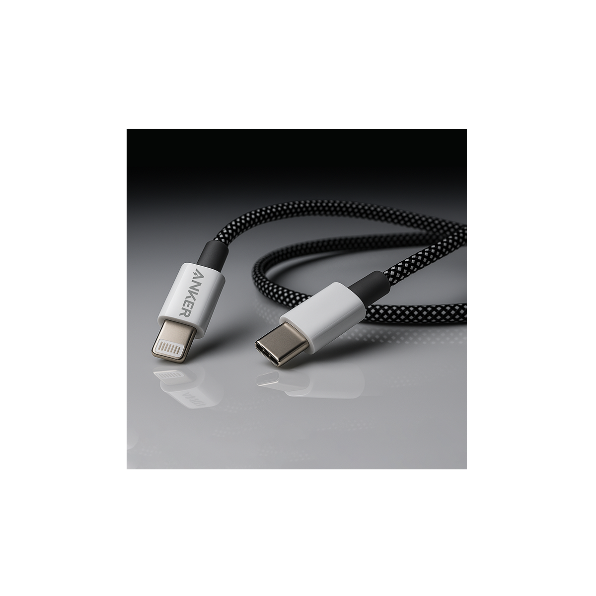 Anker USB-C to Lightning Cable (100mc) – MFi Certified, Fast PD Charging, Braided, iPhone 14/13/12