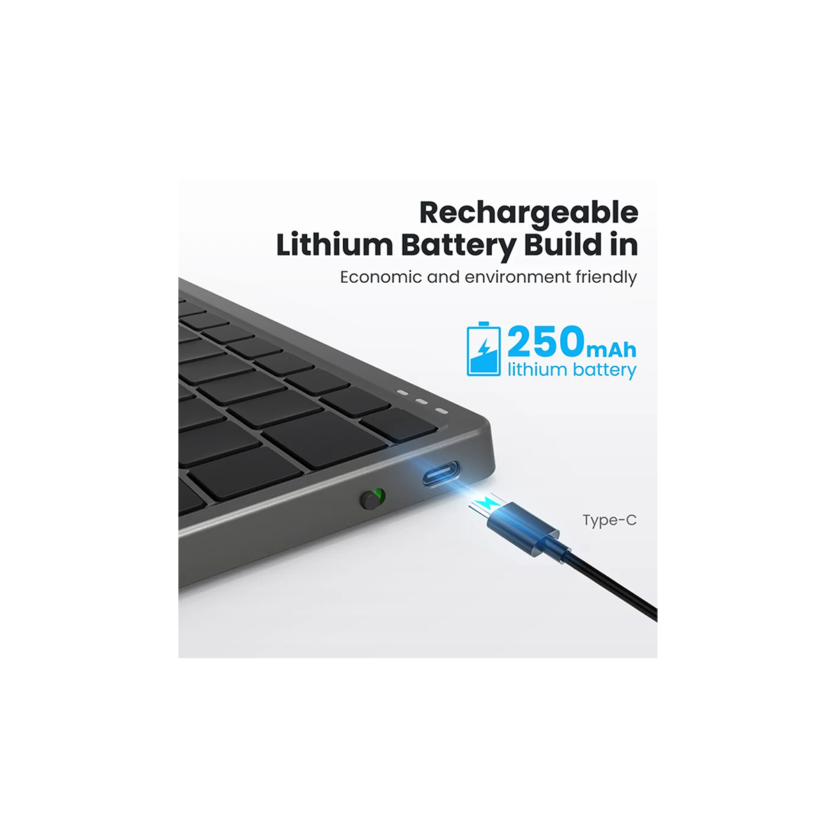 Slim Bluetooth Keyboard with Rotatable Touchpad – PU Leather Stand Case, Multi-OS