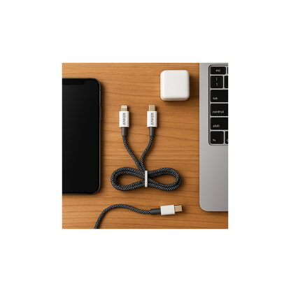 Anker USB-C to Lightning Cable (100mc) – MFi Certified, Fast PD Charging, Braided, iPhone 14/13/12
