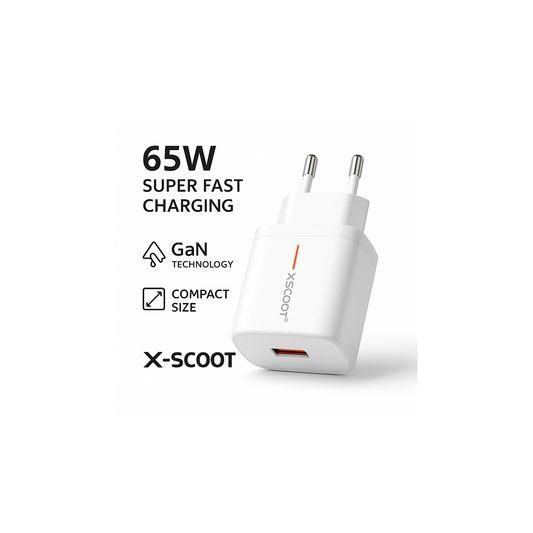 X-SCOOT GaN 65W Fast Charger + 2m USB-C Cable